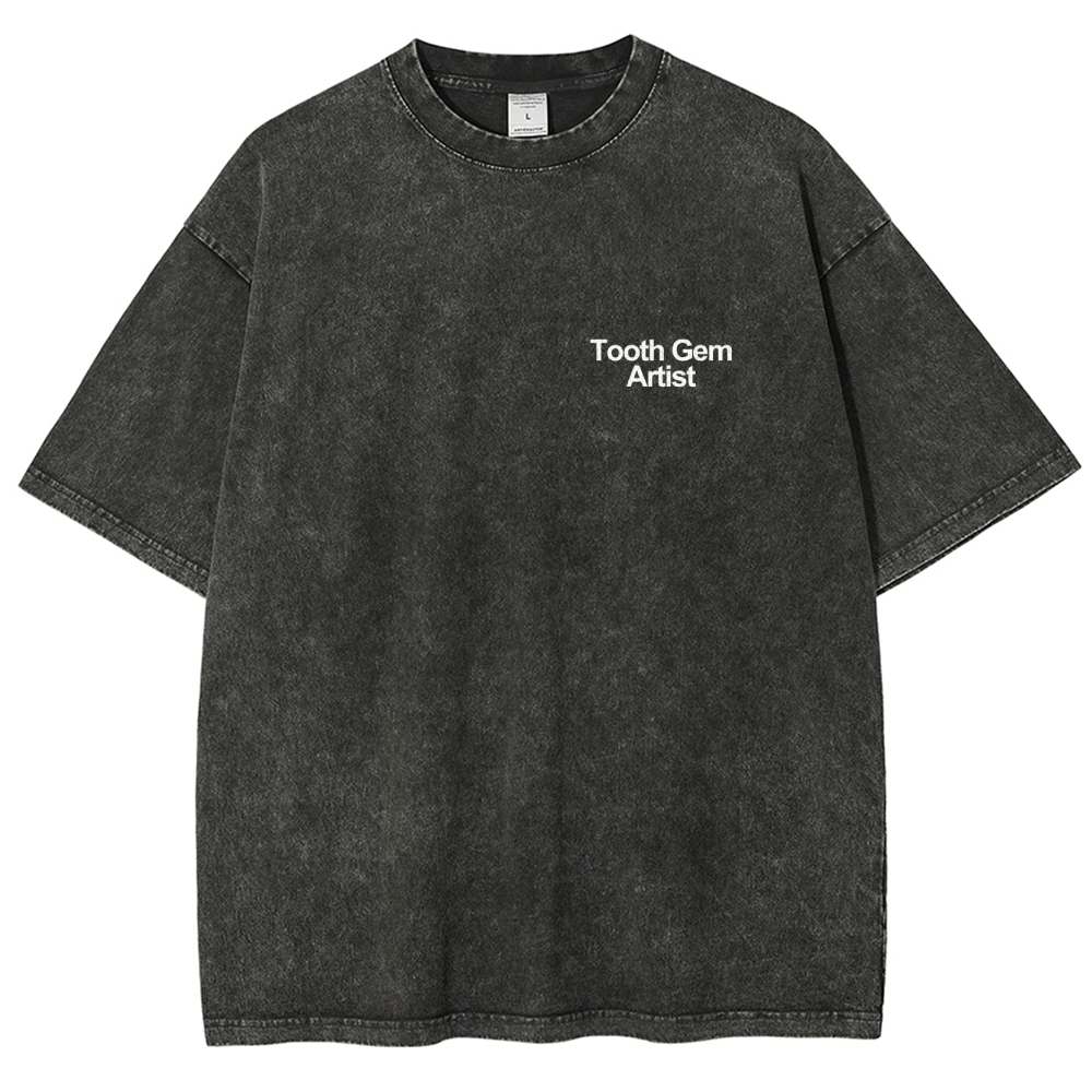 Tooth Gem Artist Unisex Fit Washed T-Shirt-moweekender