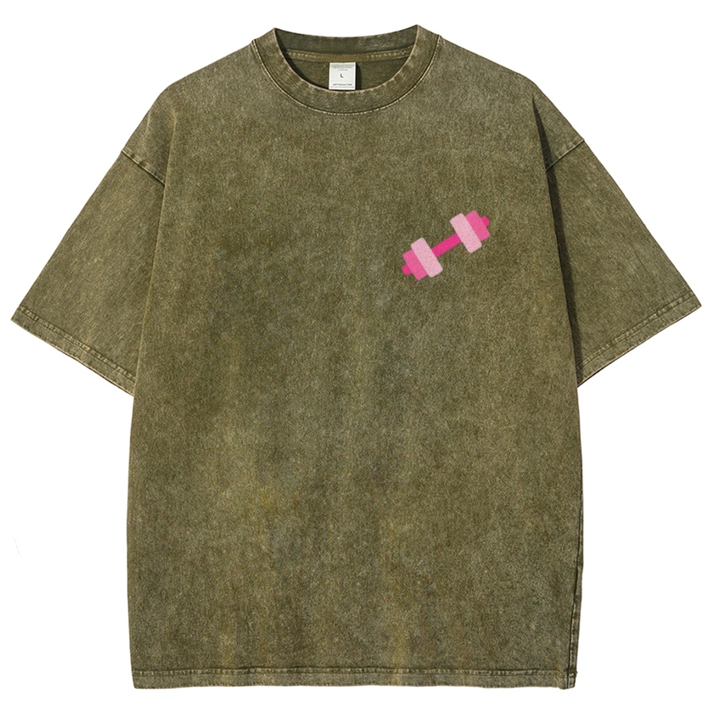Lift Like a Girl Vintage Snowflake Washed T-Shirt-moweekender