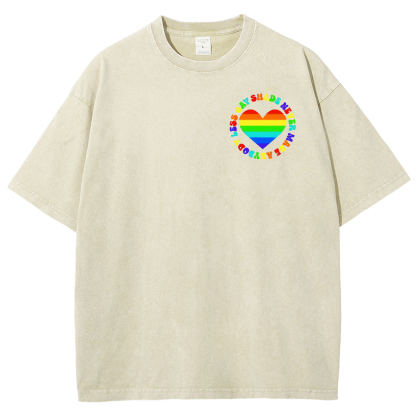 Shade Never Made Anyboday Less Gay Unisex Fit Washed Oversized T-Shirt-moweekender