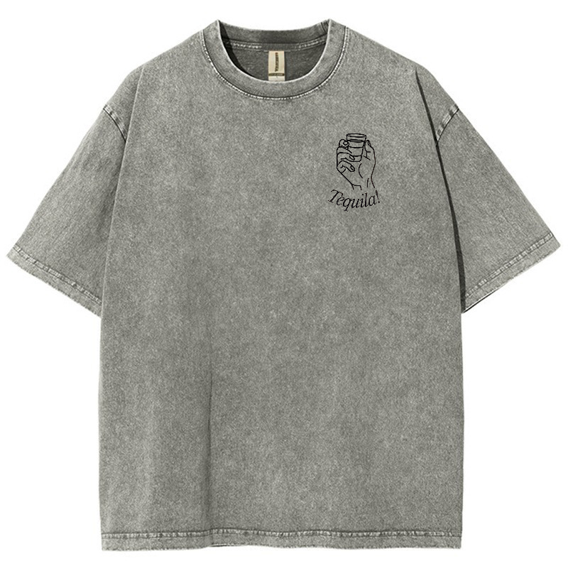 Bring the Tequila Vintage Snowflake Washed T-Shirt-moweekender
