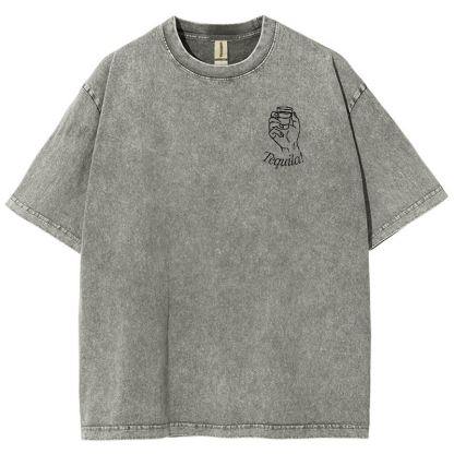 Bring the Tequila Vintage Snowflake Washed T-Shirt-moweekender