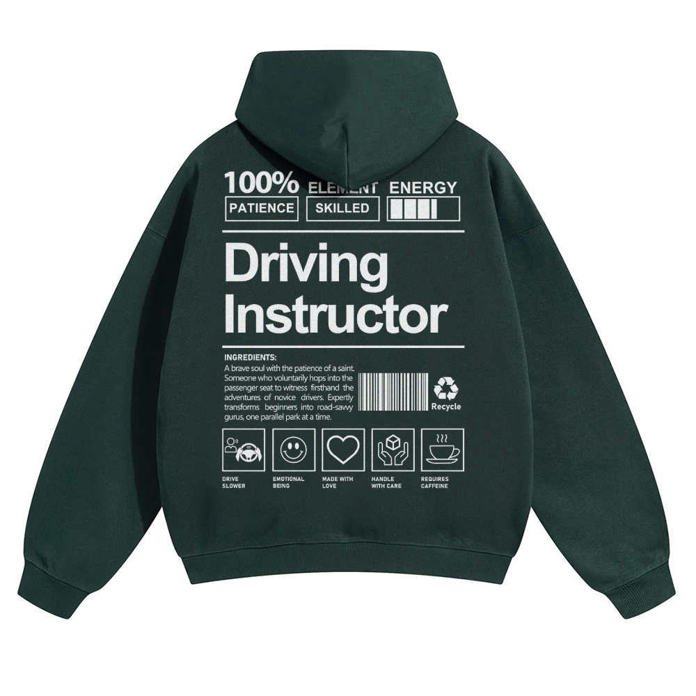 Driving Instructor Unisex Casual Anime Print Hoodie-moweekender