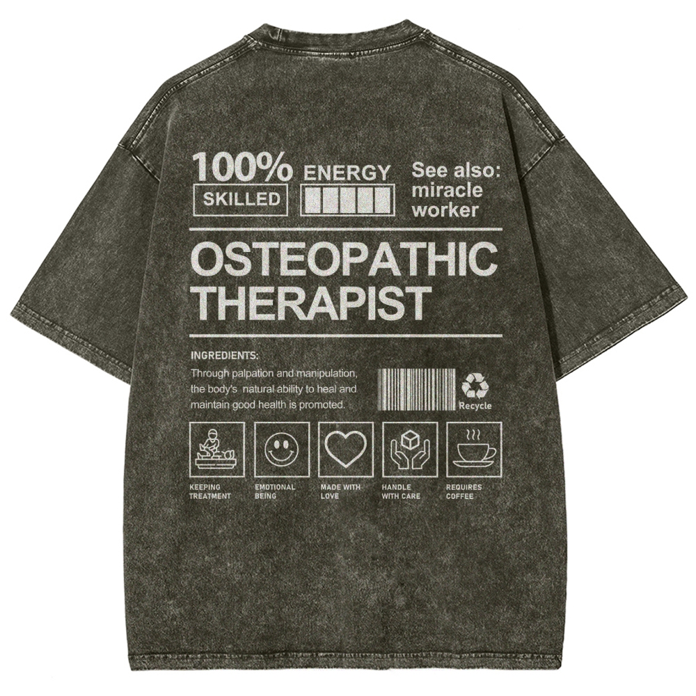 Osteopathic Therapist Unisex Fit Washed T-Shirt