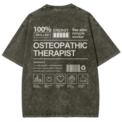 Osteopathic Therapist Unisex Fit Washed T-Shirt