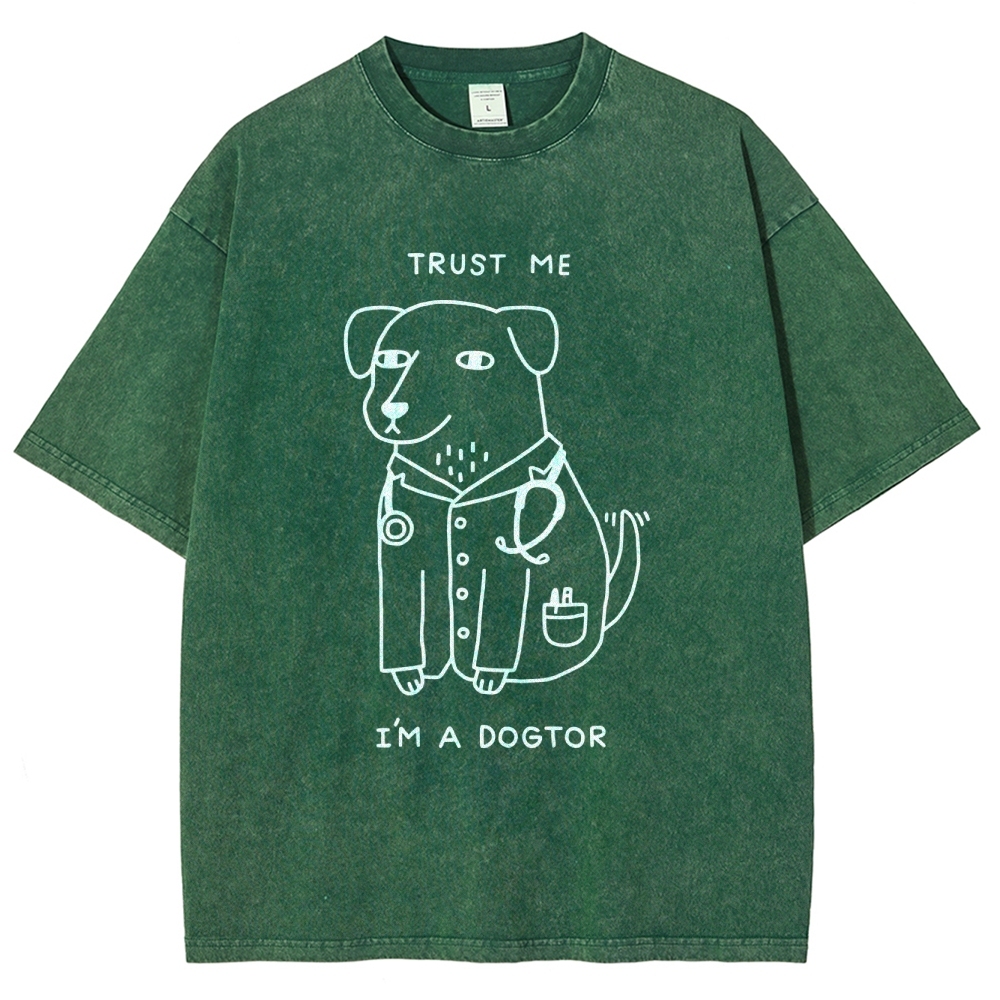 Pet Doctor Unisex Fit Washed T-Shirt-moweekender