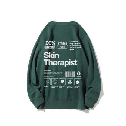 Skin Therapist Crew Neck Long Sleeve Sweatshirt-moweekender
