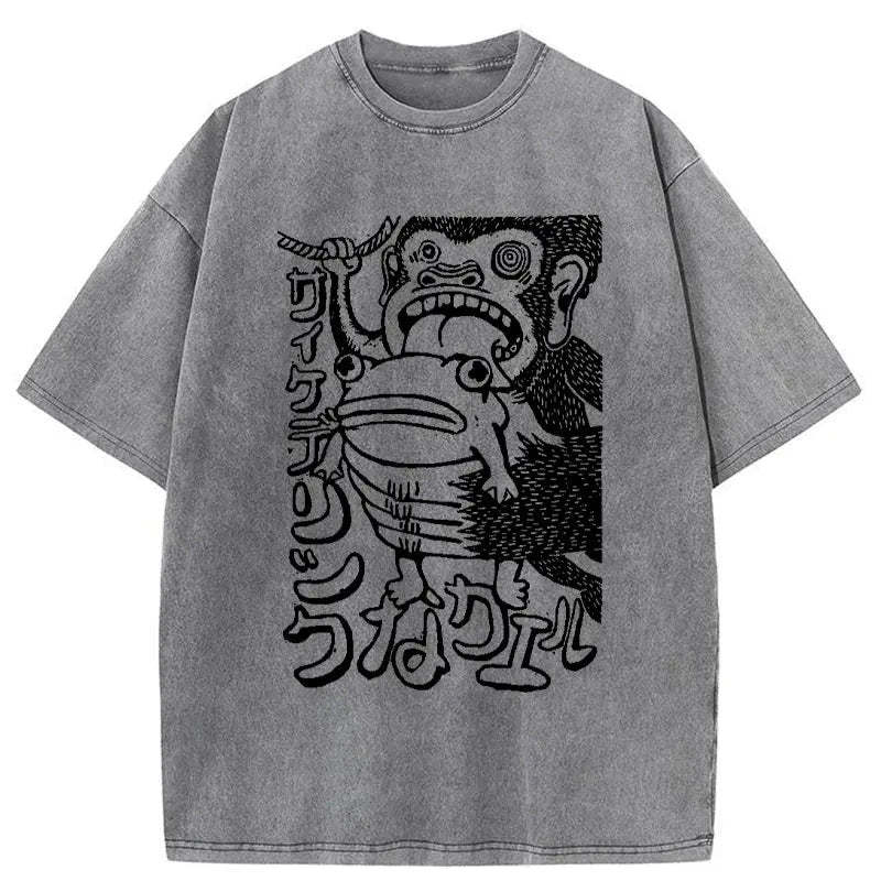 Orangutan Catches Washed Vintage T-Shirt-moweekender