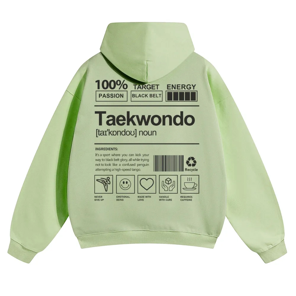 Taekwondo Unisex Casual Anime Print Hoodie-moweekender