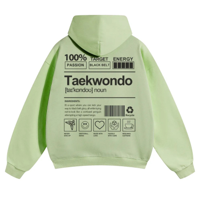Taekwondo Unisex Casual Anime Print Hoodie-moweekender