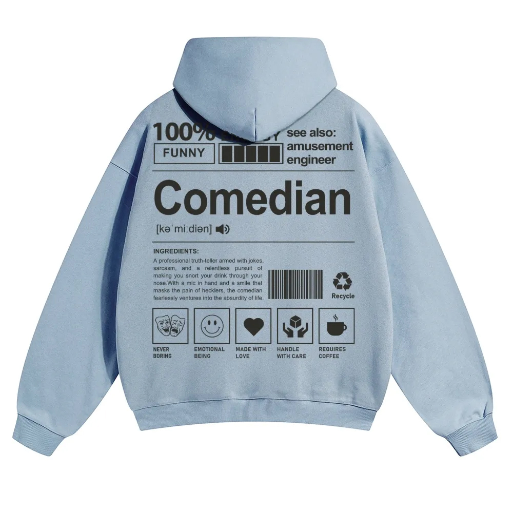 Comedian Unisex Casual Anime Print Hoodie-moweekender