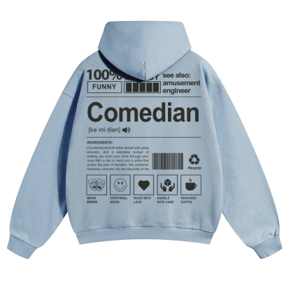 Comedian Unisex Casual Anime Print Hoodie-moweekender