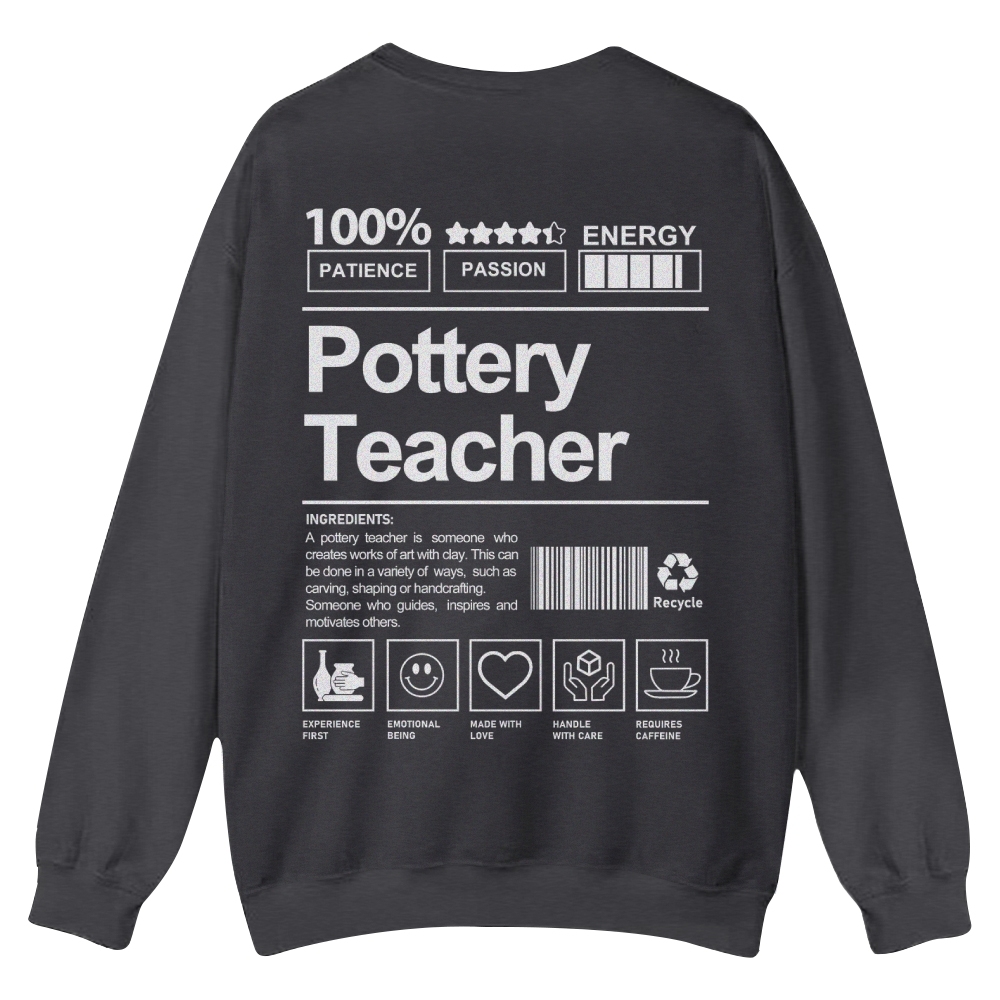 Pottery Teacher Casual Crewneck Sweatshirt-moweekender