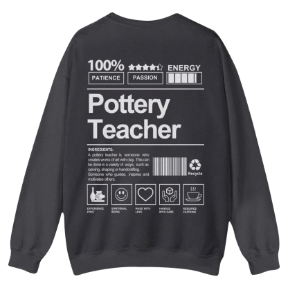 Pottery Teacher Casual Crewneck Sweatshirt-moweekender