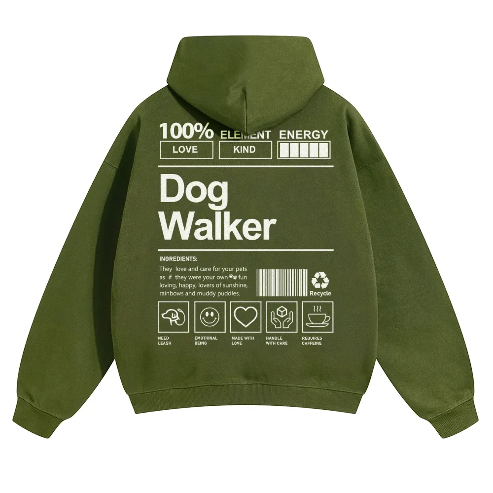 Dog Walker Unisex Casual Anime Print Hoodie-moweekender