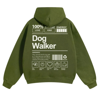 Dog Walker Unisex Casual Anime Print Hoodie-moweekender