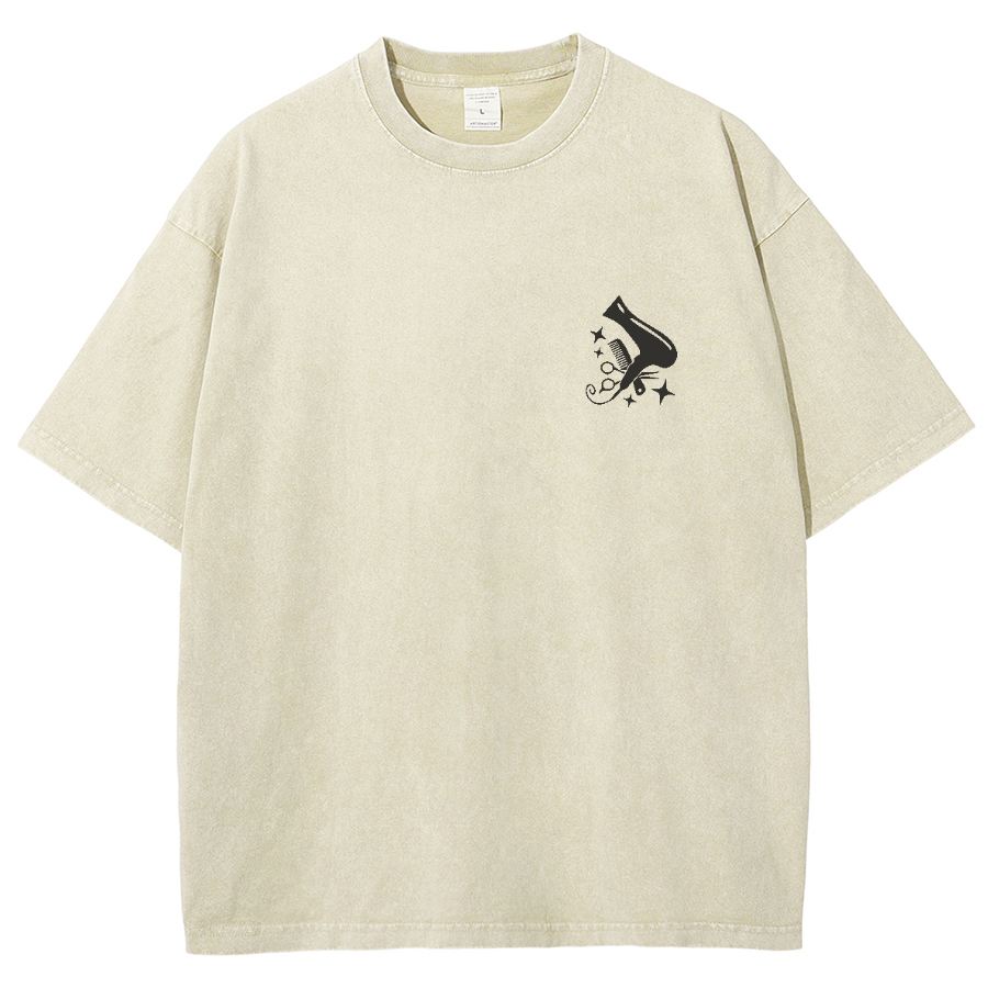 Hair Stylist Unisex Fit Washed T-Shirt-moweekender