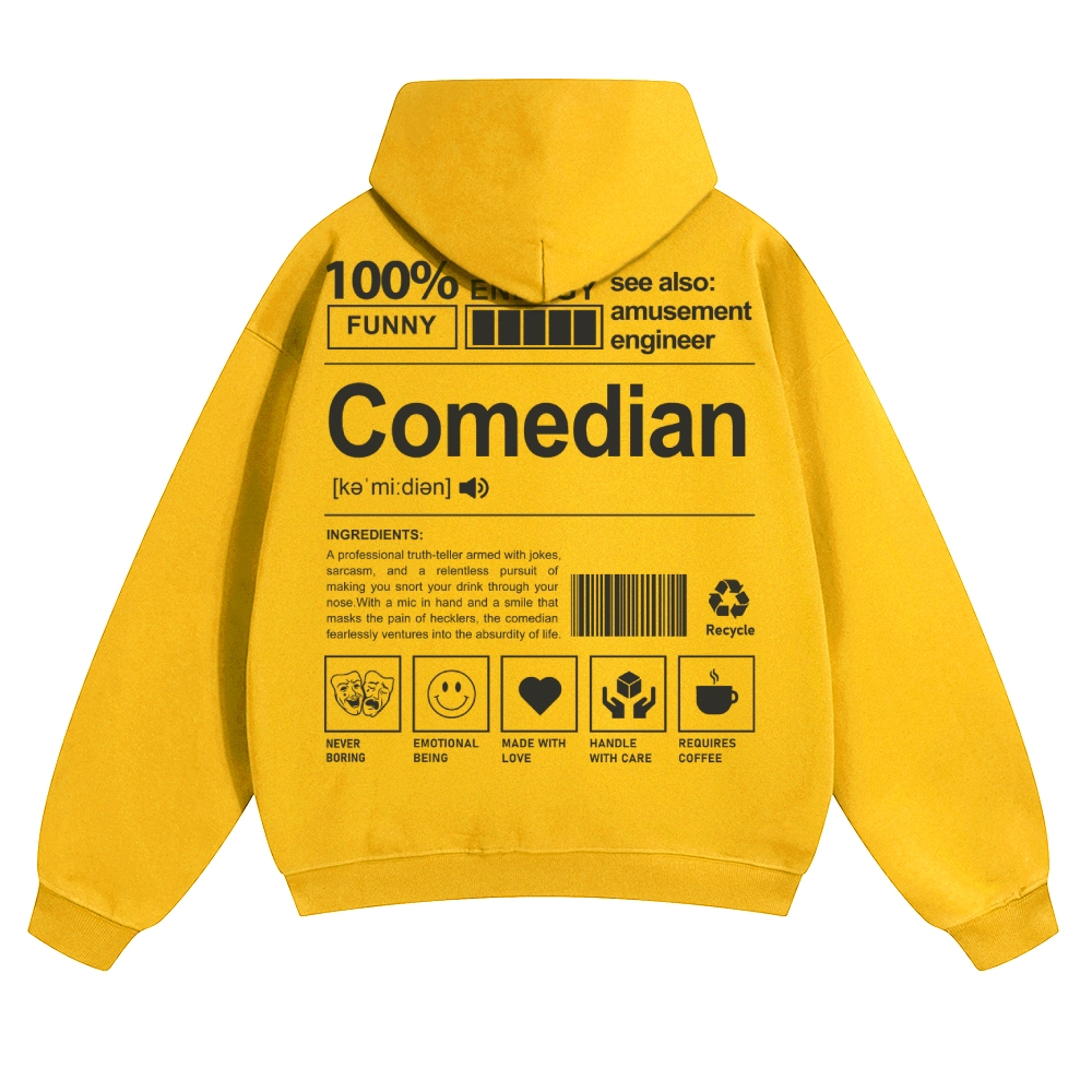 Comedian Unisex Casual Anime Print Hoodie-moweekender
