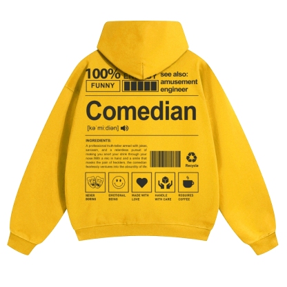 Comedian Unisex Casual Anime Print Hoodie-moweekender