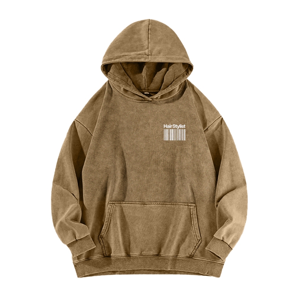 Hair Stylist Washed Hoodie-moweekender