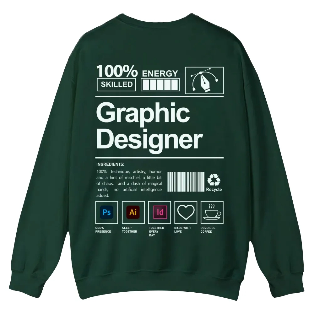 Graphic Designer Printed Crew Neck Sweatshirt-moweekender