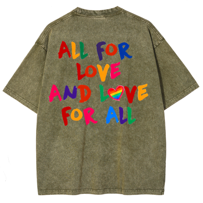 All For Love And Love For All Washed Oversized T-Shirt-moweekender