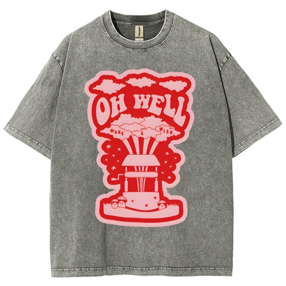 Oh Well Vintage Snowflake Washed T-Shirt-moweekender