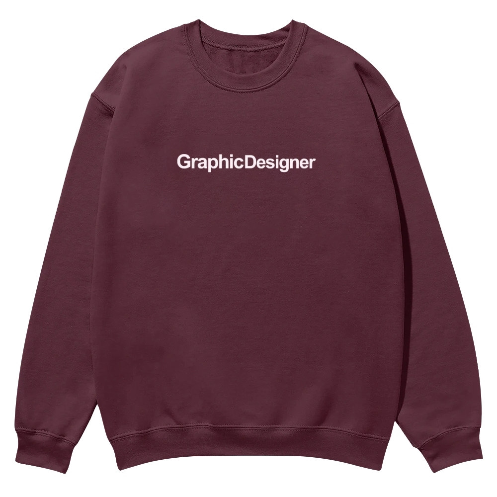 Graphic Designer Printed Crew Neck Sweatshirt-moweekender
