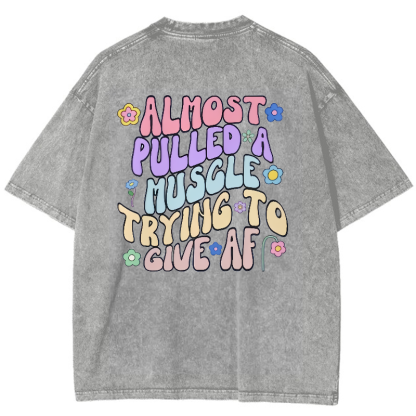Almost Pulled A Muscle Trying To Give AF Vintage Snowflake Washed T-Shirt-moweekender