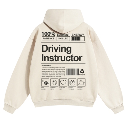 Driving Instructor Unisex Casual Anime Print Hoodie-moweekender