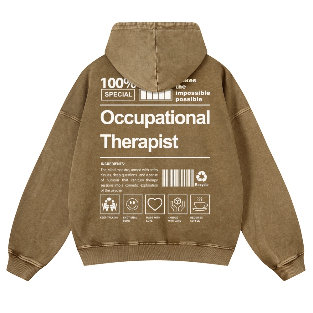 Occupational Therapist Casual Washed Hoodie