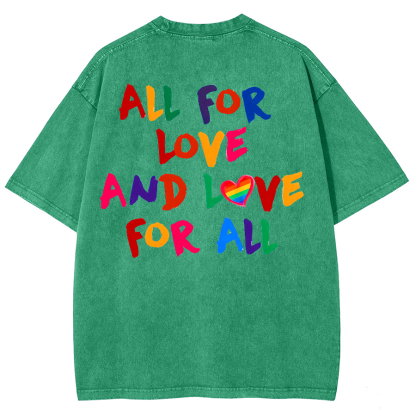 All For Love And Love For All Washed Oversized T-Shirt-moweekender