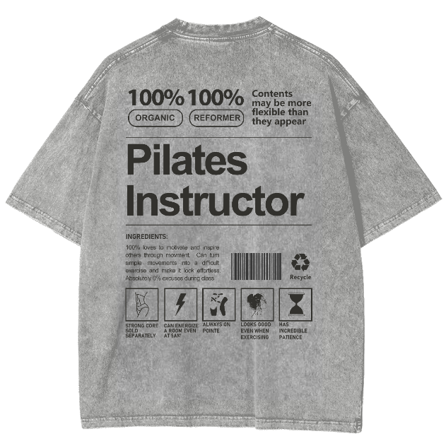 Pilates Instructor Unisex Fit Washed T-Shirt