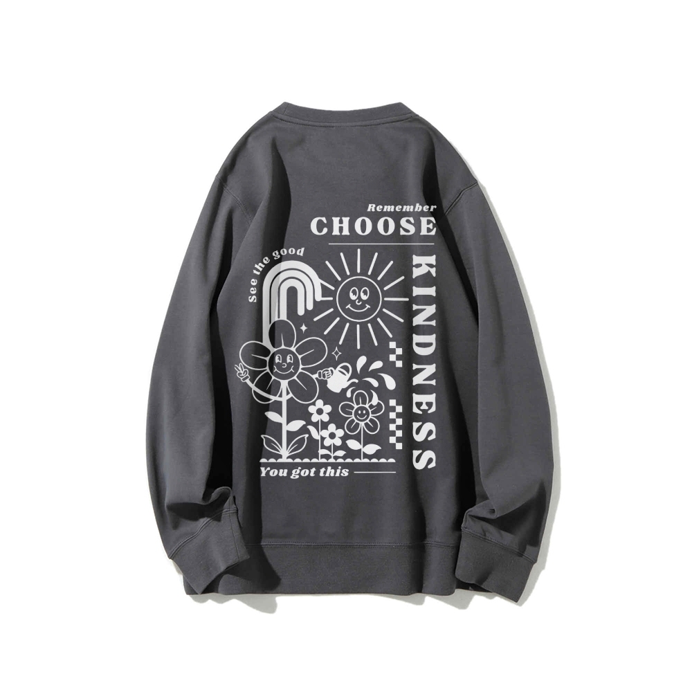 Choose Kindness Casual Crewneck Sweatshirt-moweekender