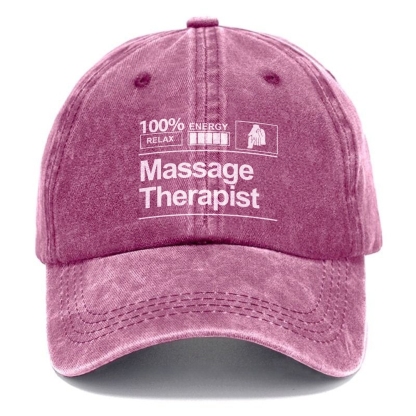Massage Therapist Unisex Vintage Casual Washed Cap-moweekender