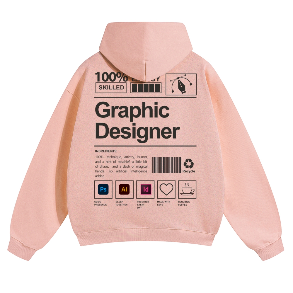 Graphic Designer Unisex Casual Anime Print Hoodie-moweekender