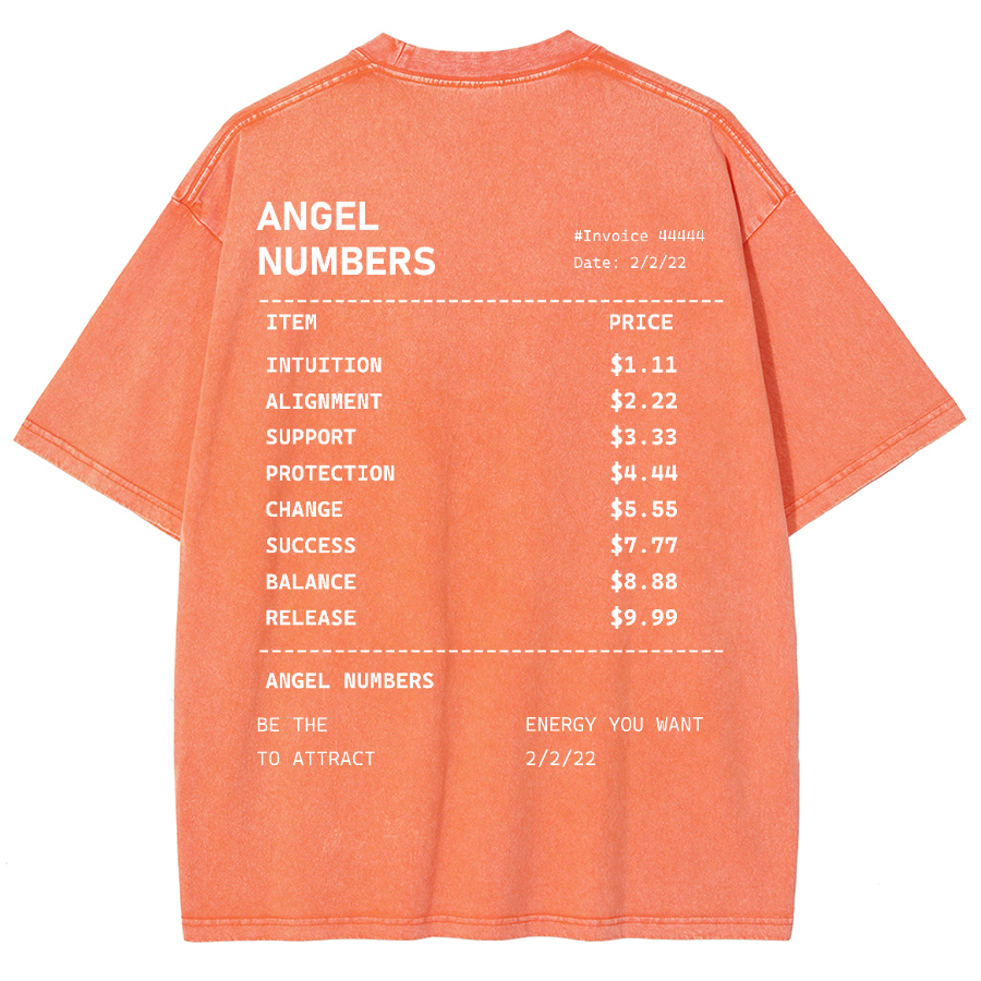 Angel Numbers Unisex Fit Washed T-Shirt-moweekender