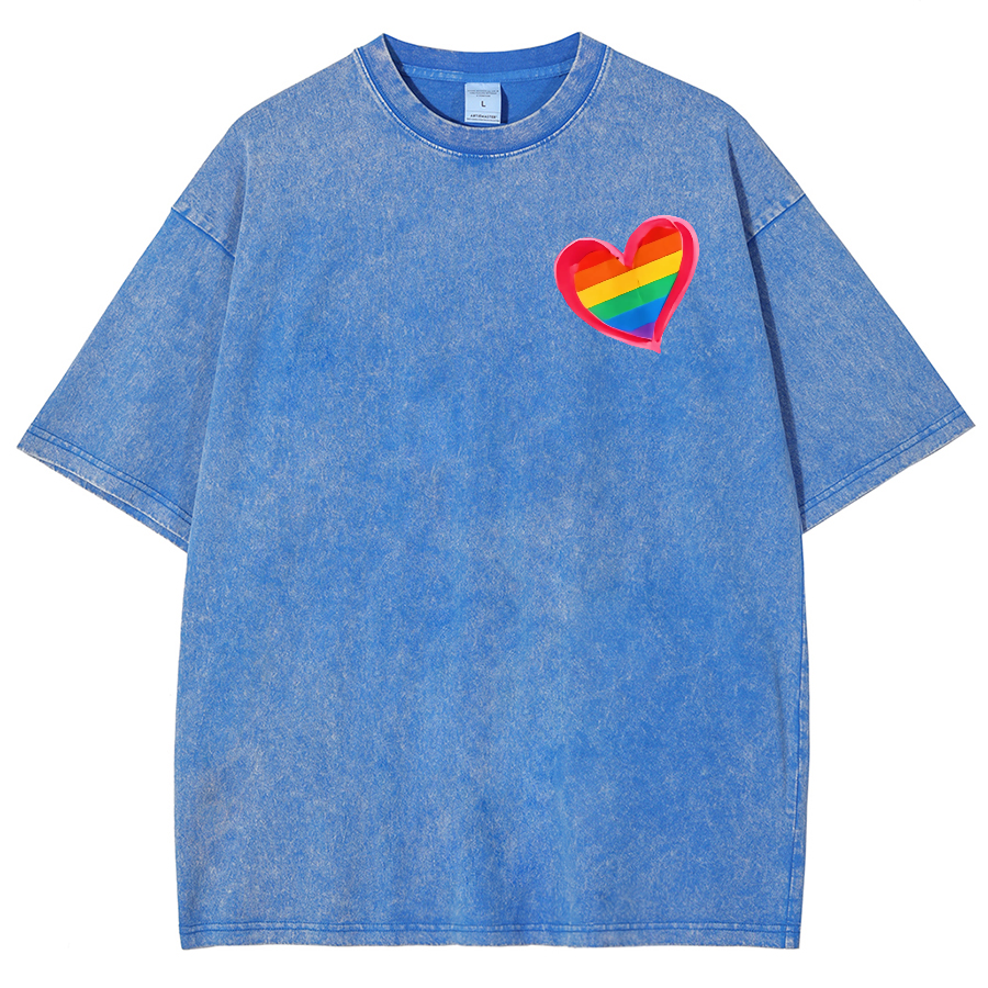 All For Love And Love For All Washed Oversized T-Shirt-moweekender