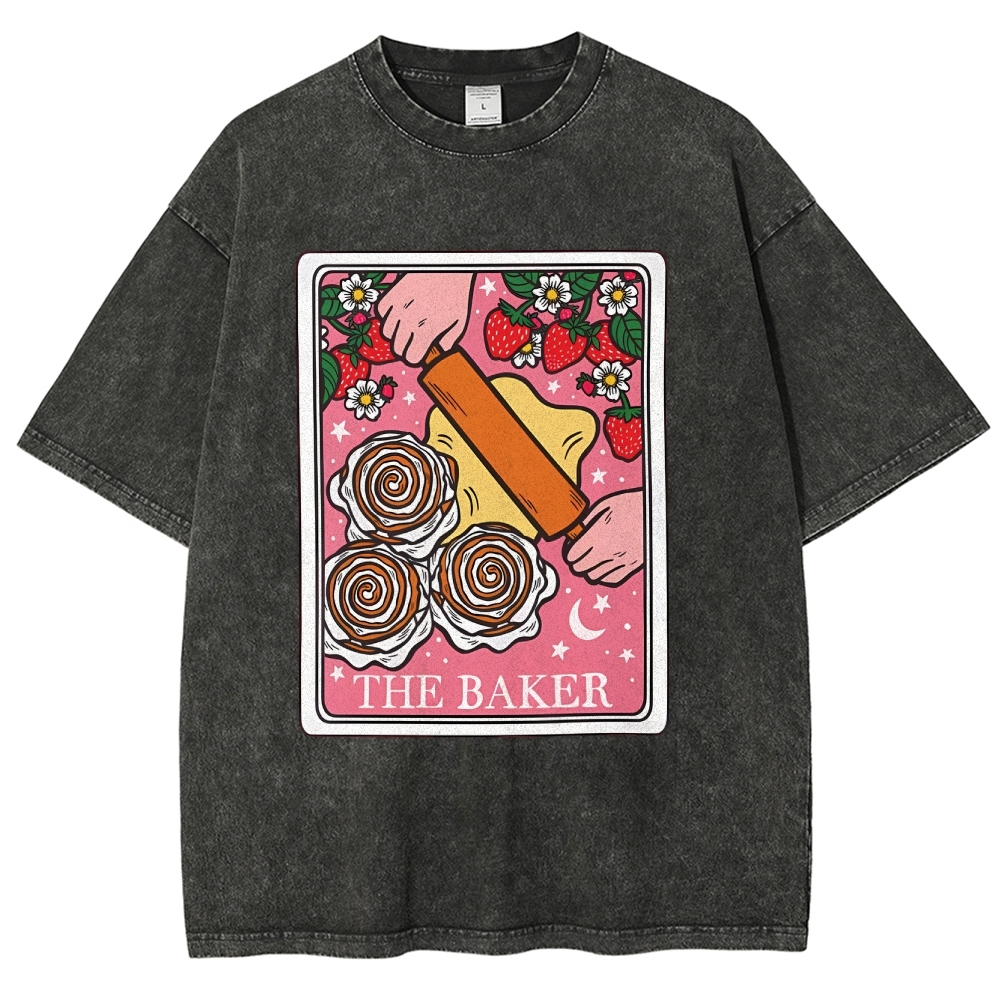 THE BAKER Unisex Fit Washed T-Shirt-moweekender