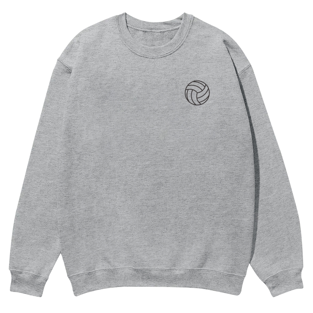 Volleyball Player Printed Crew Neck Sweatshirt-moweekender
