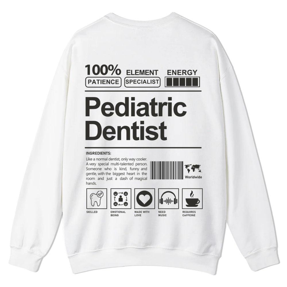 Pediatric Dentist Casual Crewneck Sweatshirt-moweekender