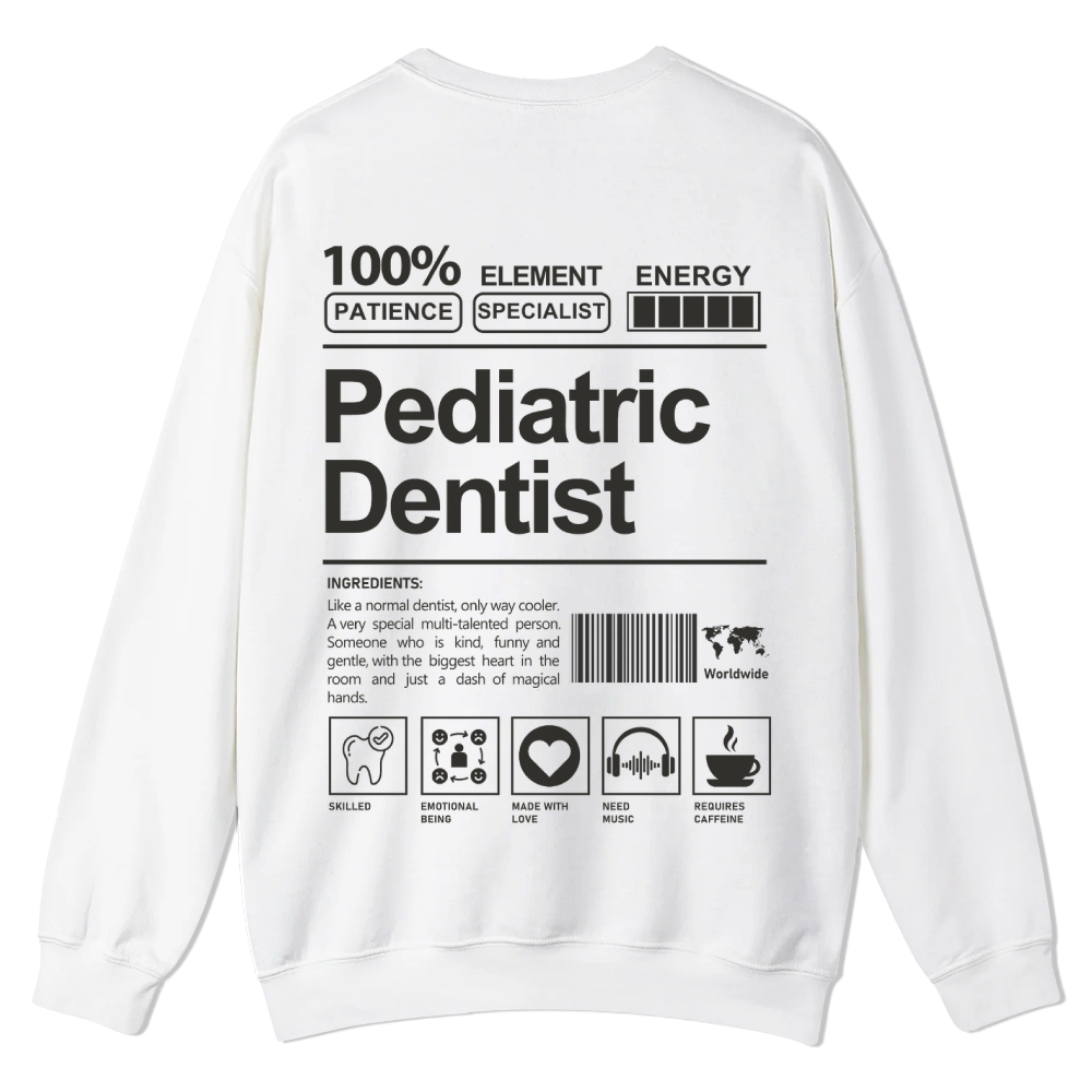 Pediatric Dentist Casual Crewneck Sweatshirt-moweekender