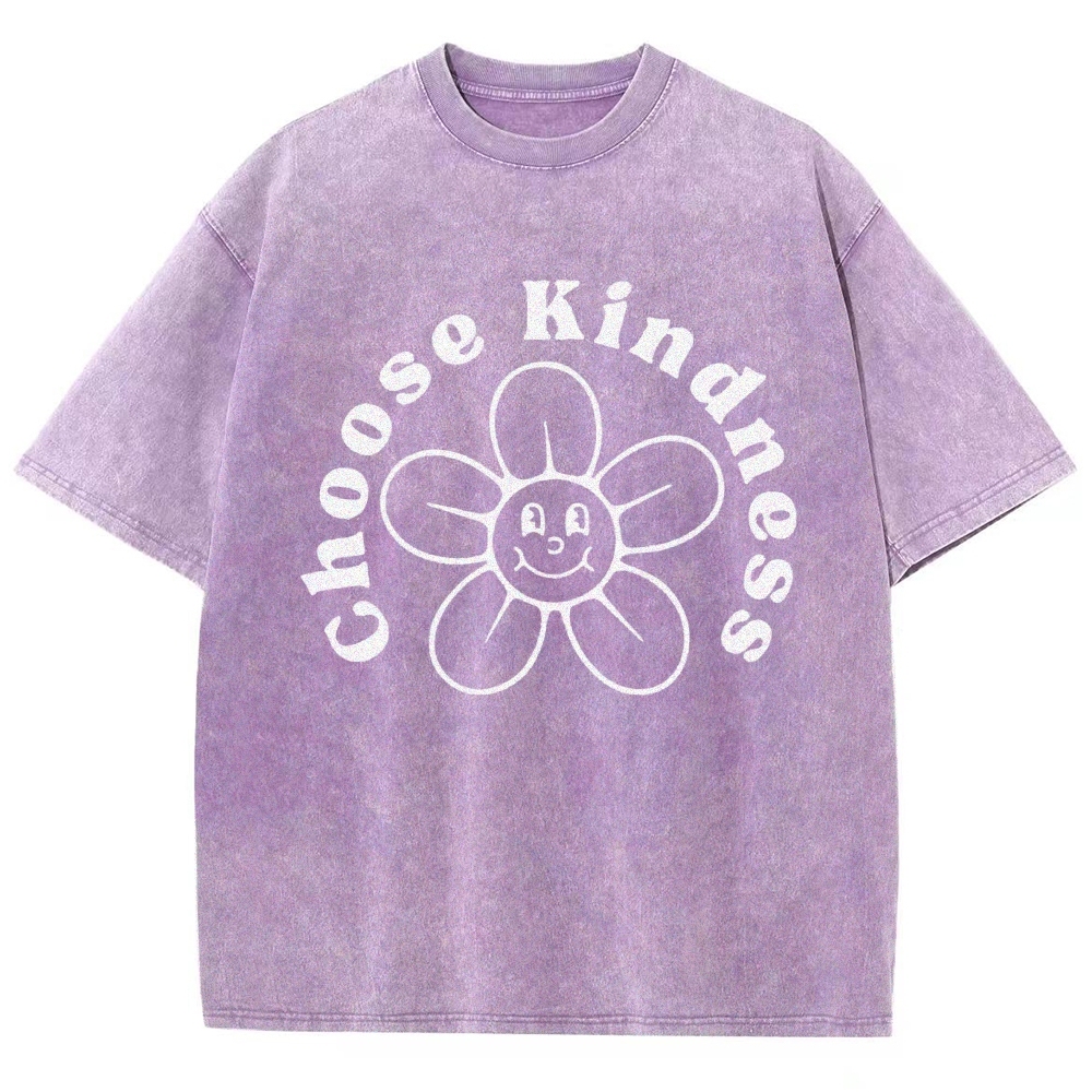 Choose Kindness Vintage Snowflake Washed T-Shirt-moweekender