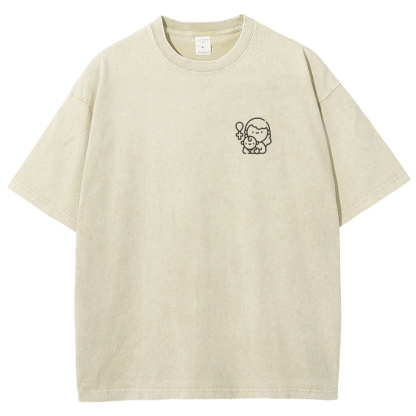 Godmother Unisex Fit Washed T-Shirt-moweekender