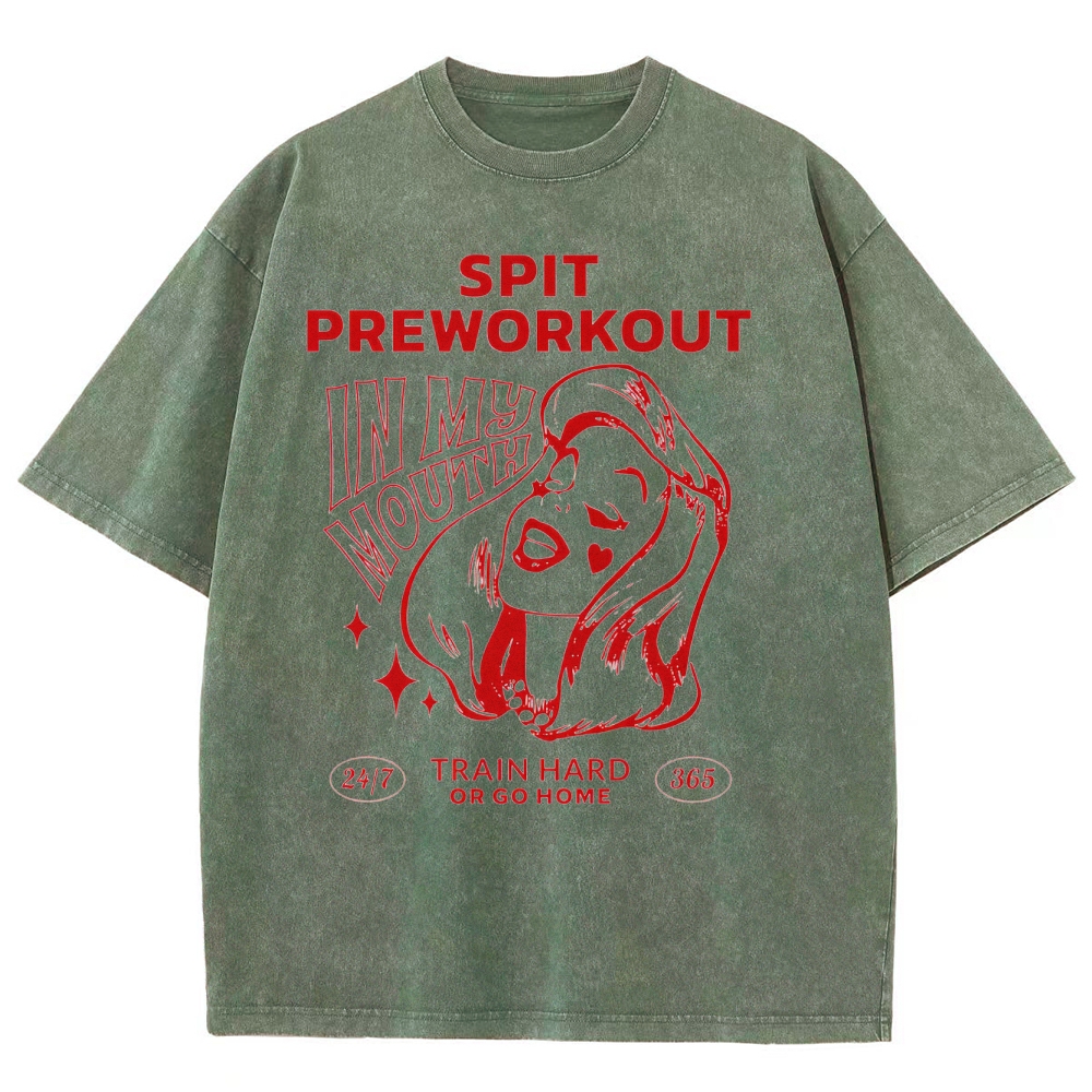 Spit Preworkout Vintage Snowflake Washed T-Shirt-moweekender
