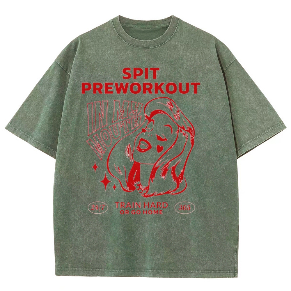 Spit Preworkout Vintage Snowflake Washed T-Shirt-moweekender