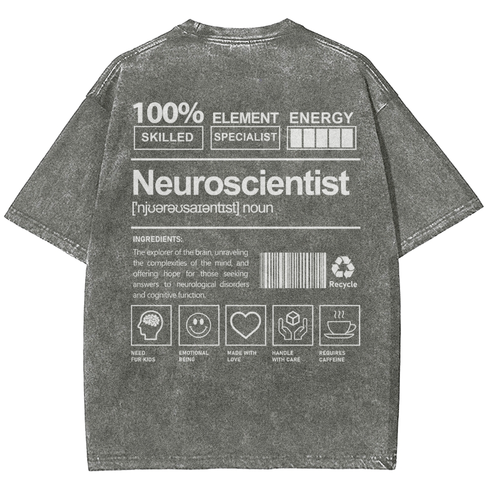 Neuroscientist Unisex Fit Washed T-Shirt-moweekender