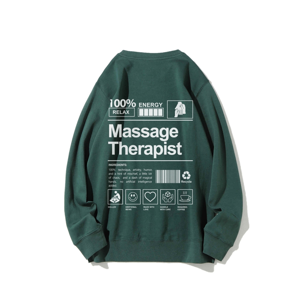 Massage Therapist Casual Crewneck Sweatshirt-moweekender