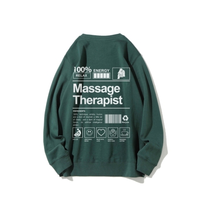 Massage Therapist Casual Crewneck Sweatshirt-moweekender