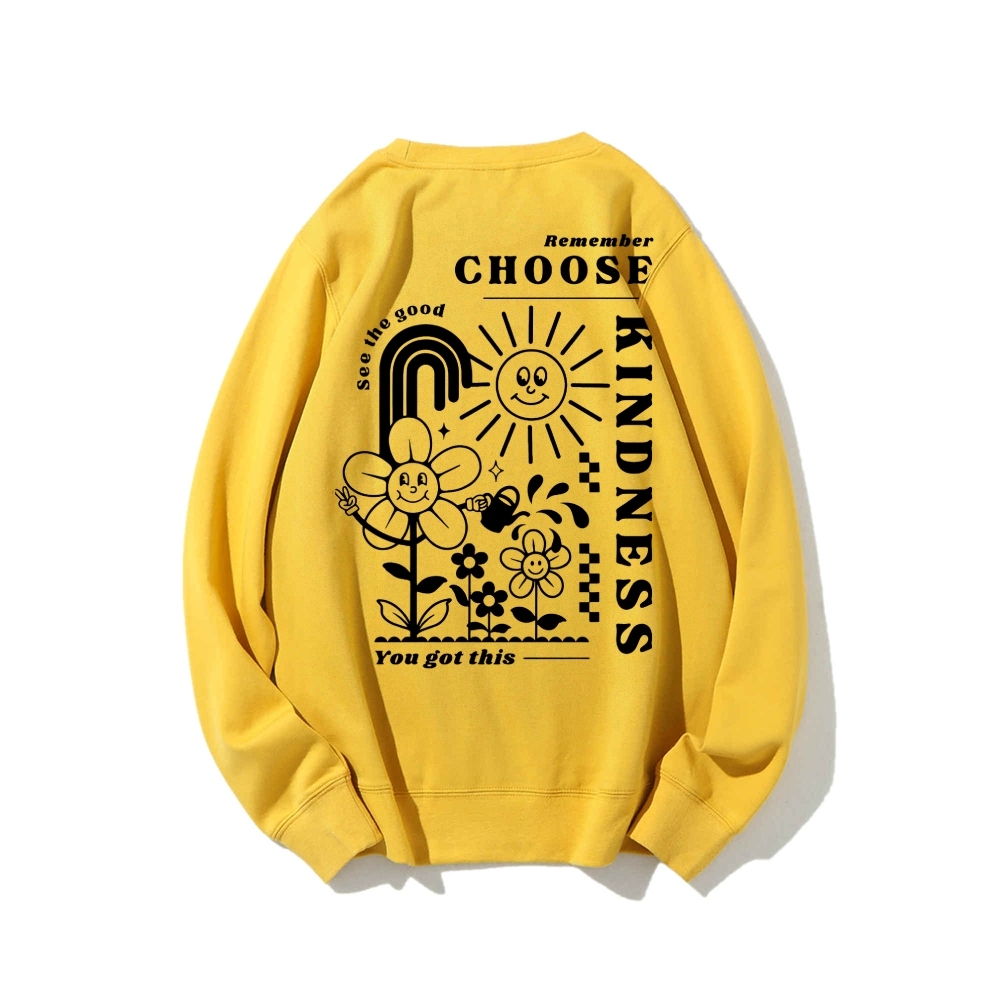 Choose Kindness Casual Crewneck Sweatshirt-moweekender
