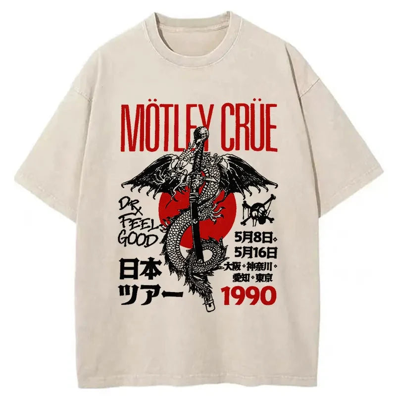 Motley Crue Washed Vintage T-Shirt-moweekender